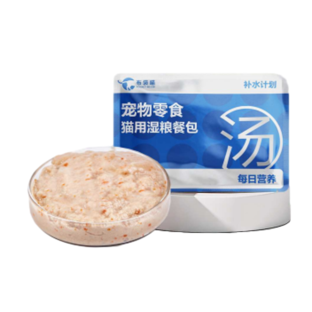 Wet grain pack cat treat concept