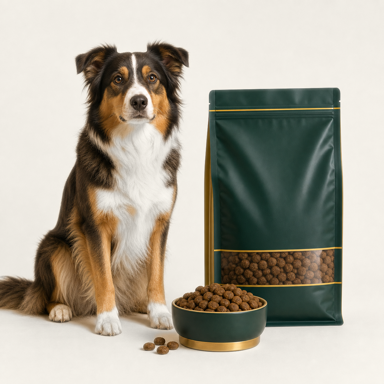 Private label dry dog food with dog