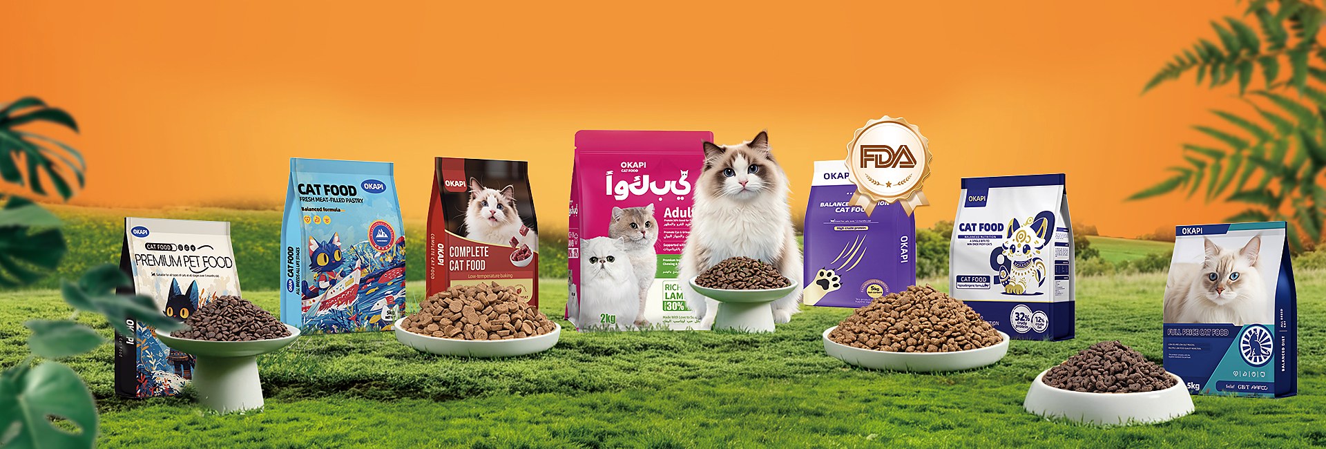 Market-ready private label cat food product display